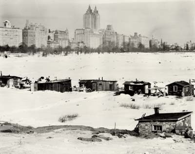 Hoovervilles in Central Park, New York City, early 1930s during the Great Depression. Source: http://ephemeralnewyork.files.wordpress.com.